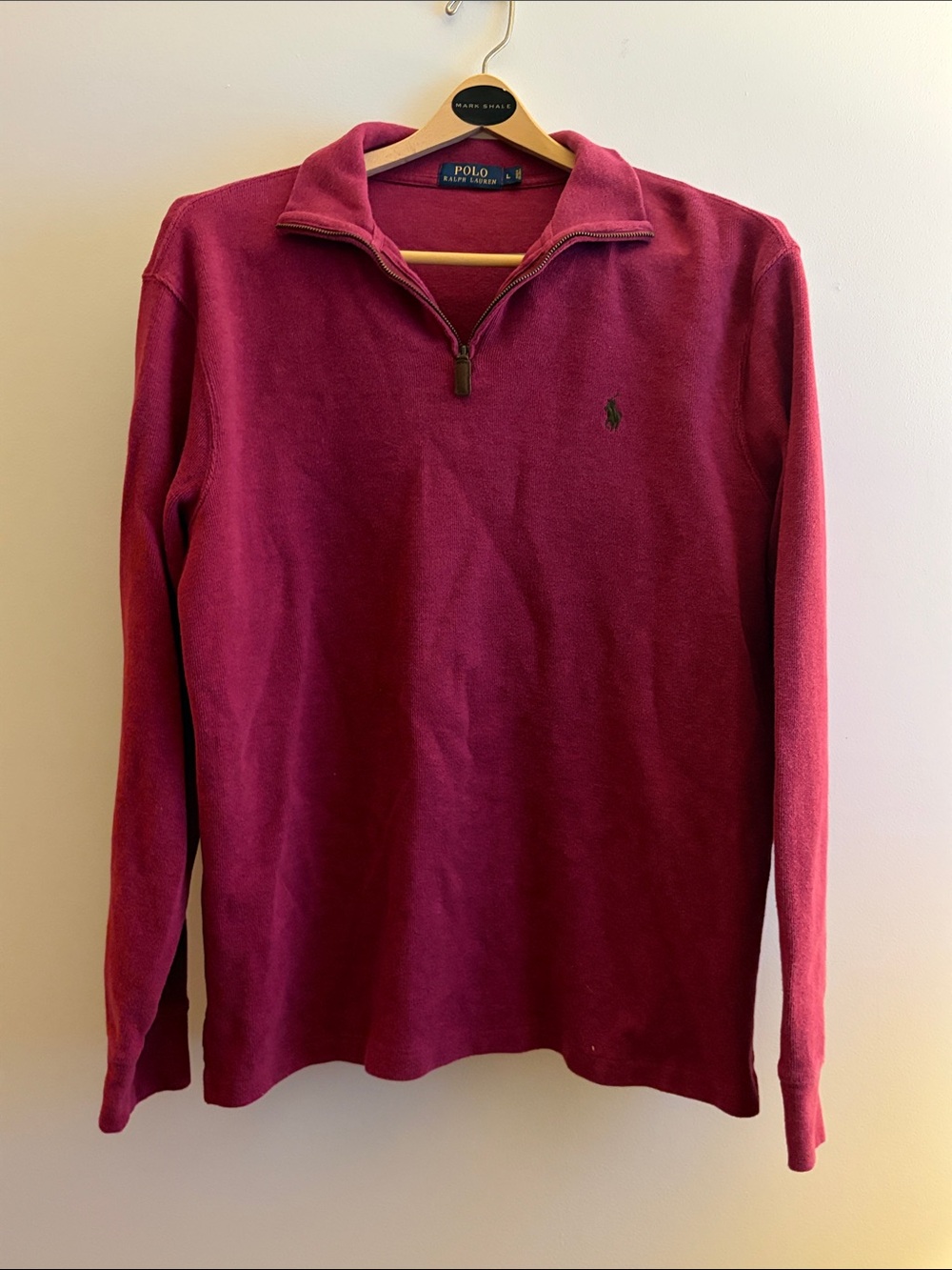 Polo by Ralph Lauren Men's Wine Half-Zip Pullover